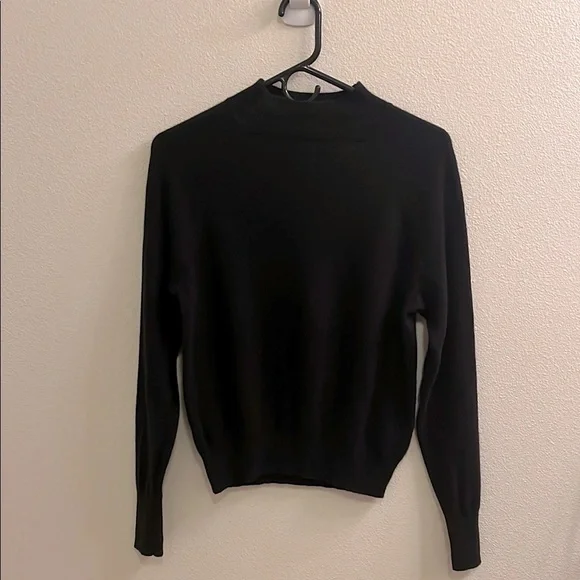 Everlane the Cashmere Mockneck Black Sweater, S - Picture 2 of 9